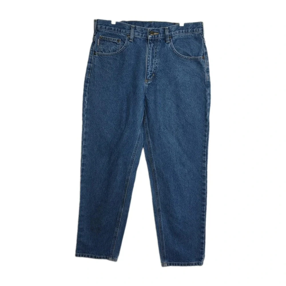 Carhartt Relaxed Fit Jeans Men's Size 35x30 Blue Straight Leg